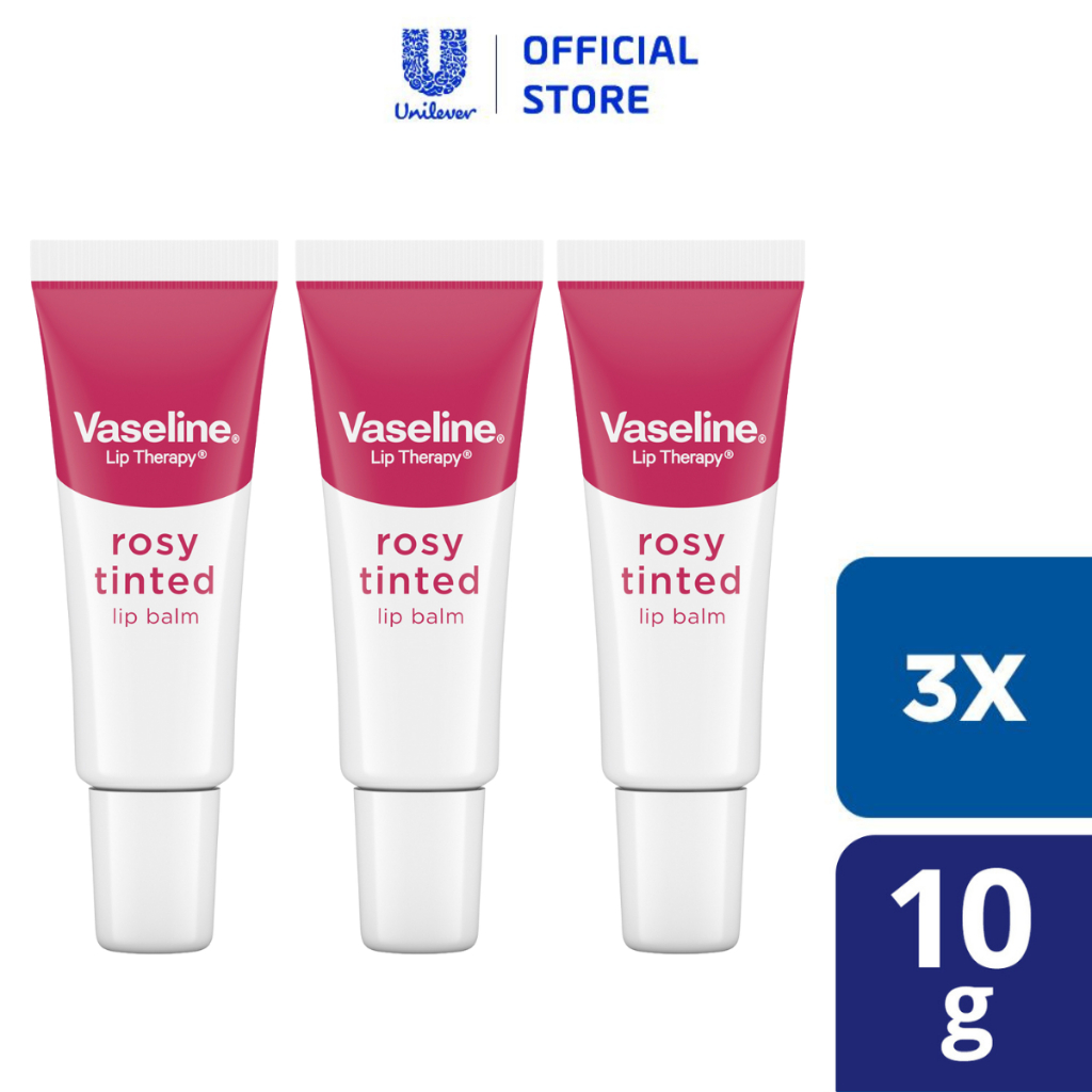 Combo 3 Son dưỡng môi Vaseline Therapy 10gx3 (tùy chọn)