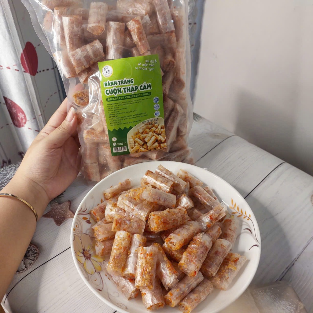 500g-200g bánh tráng trộn sa tế cuộn thập cẩm cực ngon, ăn là nghiền