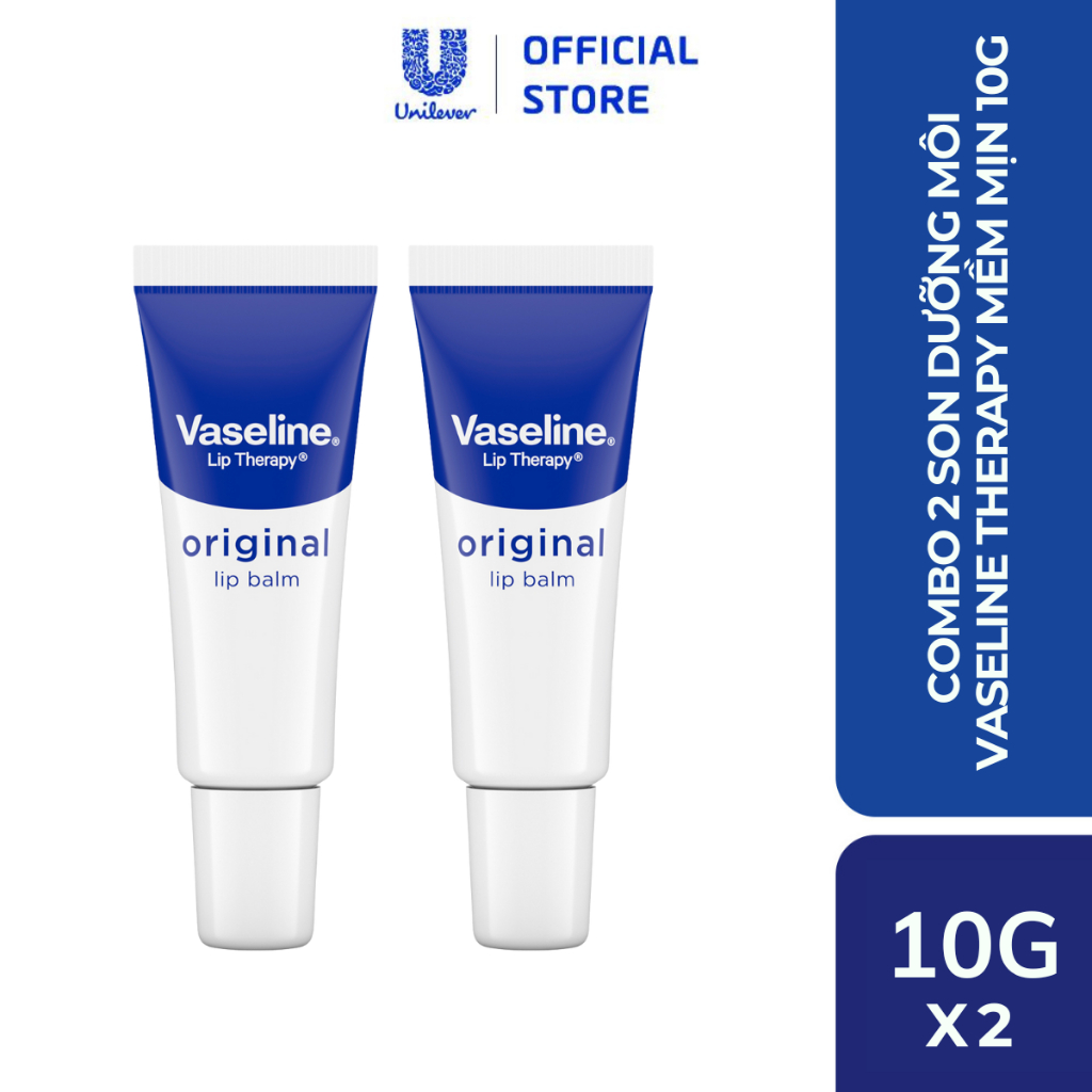 Combo 2 Son dưỡng môi Vaseline Therapy 10gx2 (tùy chọn)
