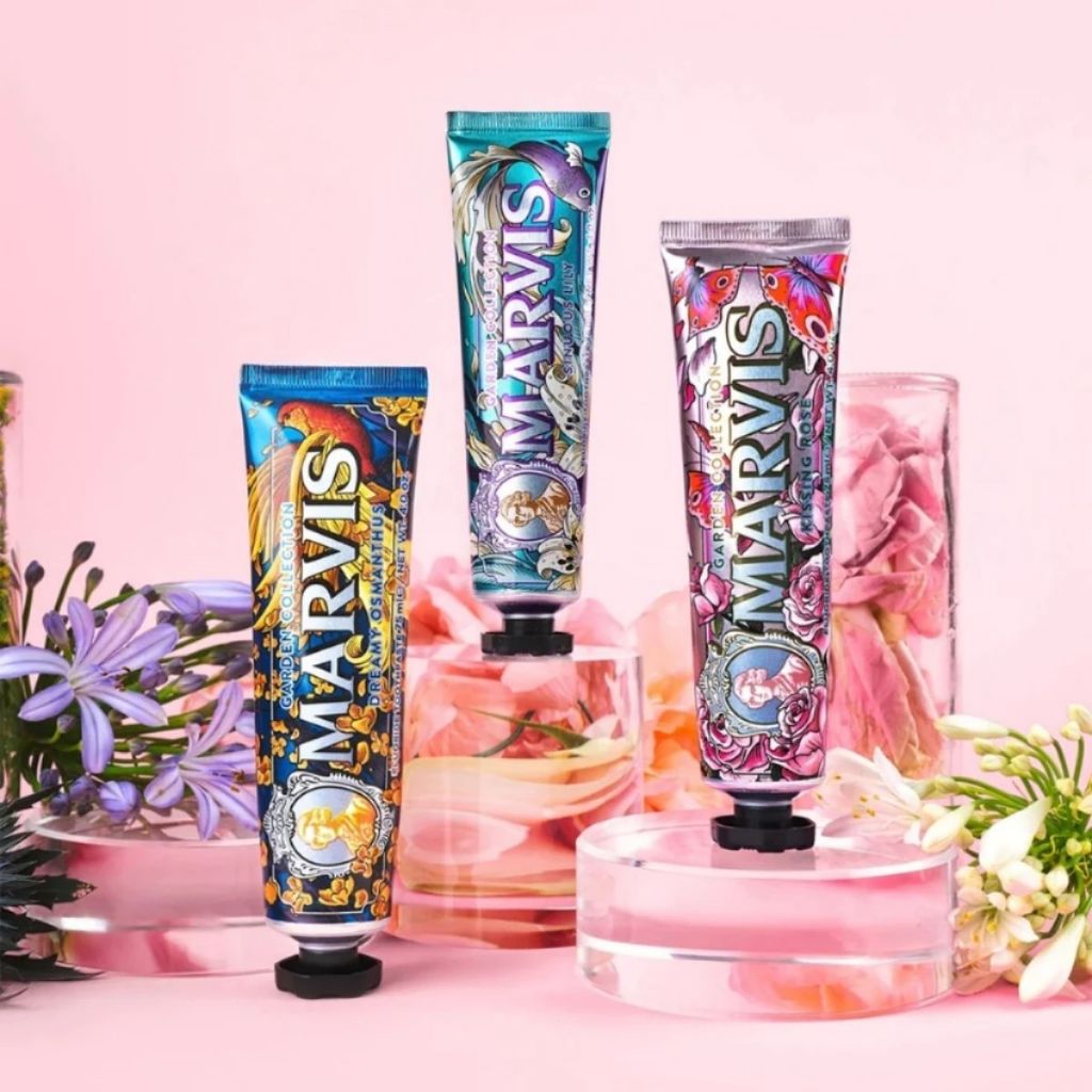 Kem Đánh Răng Marvis Garden Collection - Kissing Rose, Dream Osmanthus, Sinuous Lily - 75ml