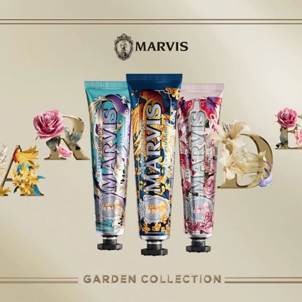 Kem Đánh Răng Marvis Garden Collection - Kissing Rose, Dream Osmanthus, Sinuous Lily - 75ml