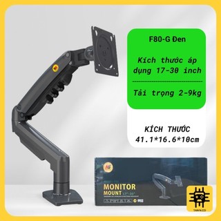 ARM MÀN HÌNH MÁY TÍNH NB-F80 HỖ TRỢ VESA 75x75mm VÀ 100x100mm ,GIÚP TỐI ƯU HÓA KHÔNG GIAN LÀM VIỆC