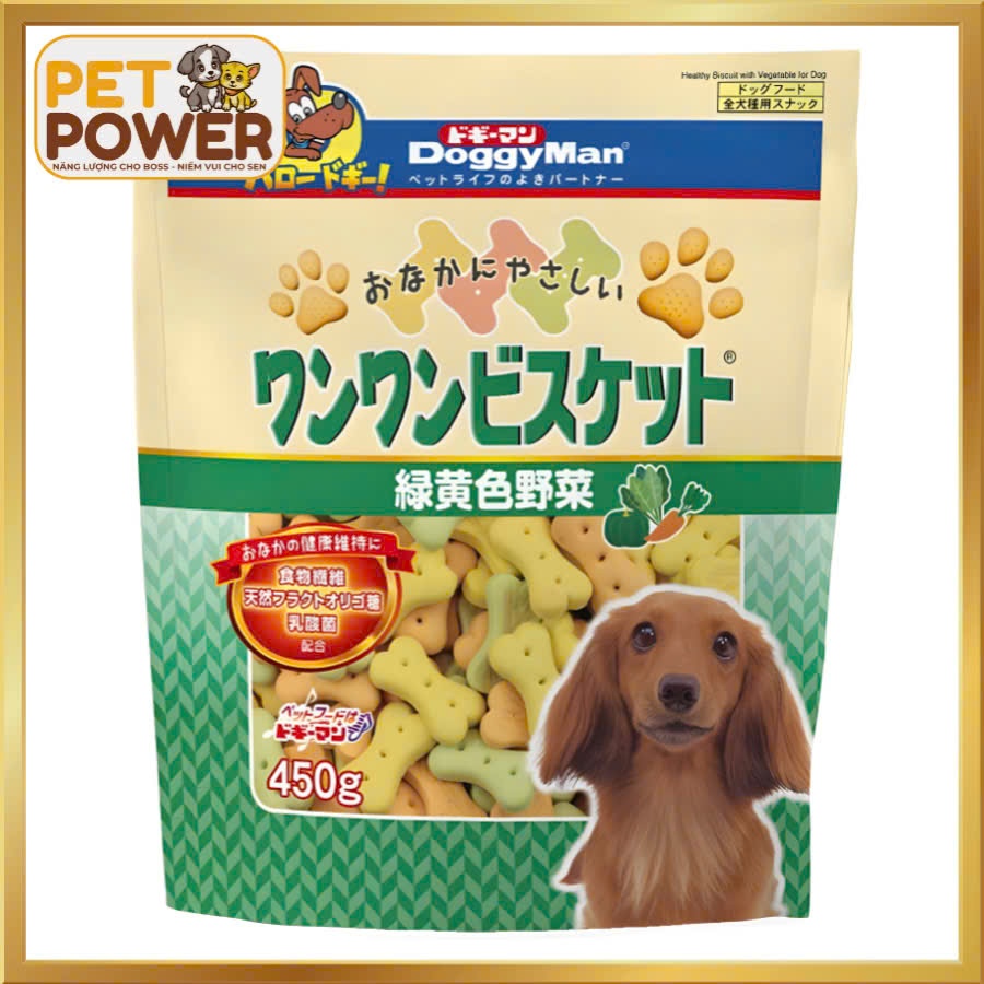 Bánh quy cho chó vị rau củ Doggyman – Gói lớn 450g