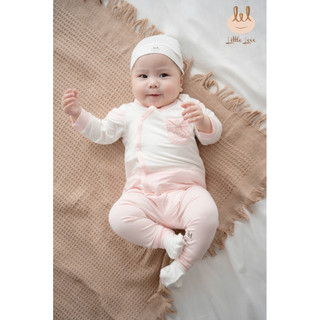 Bộ dài tay cài chéo little love cho bé ss