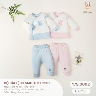 Bộ dài tay cài chéo little love cho bé ss
