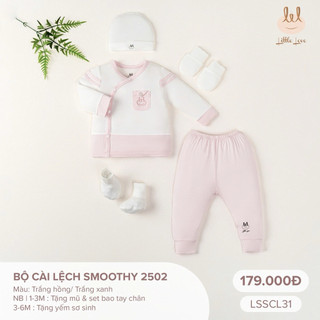 Bộ dài tay cài chéo little love cho bé ss