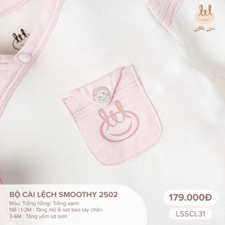 Bộ dài tay cài chéo little love cho bé ss