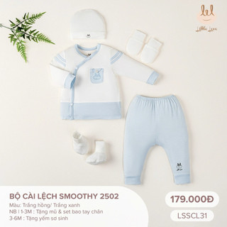 Bộ dài tay cài chéo little love cho bé ss