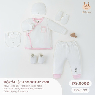 Bộ dài tay cài chéo little love cho bé ss