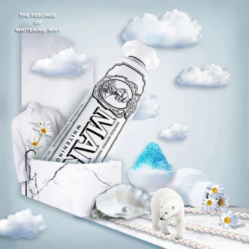 [HÀNG CÔNG TY] Kem Đánh Răng Marvis Whitening Mint - 25ml/85ml (Màu Trắng)