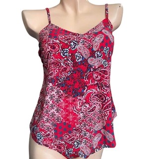 Bộ đồ bơi 2 mảnh thiết kế dáng áo tankini mút liền kèm quần tam giác, hàng VNXk