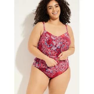 Bộ đồ bơi 2 mảnh thiết kế dáng áo tankini mút liền kèm quần tam giác, hàng VNXk
