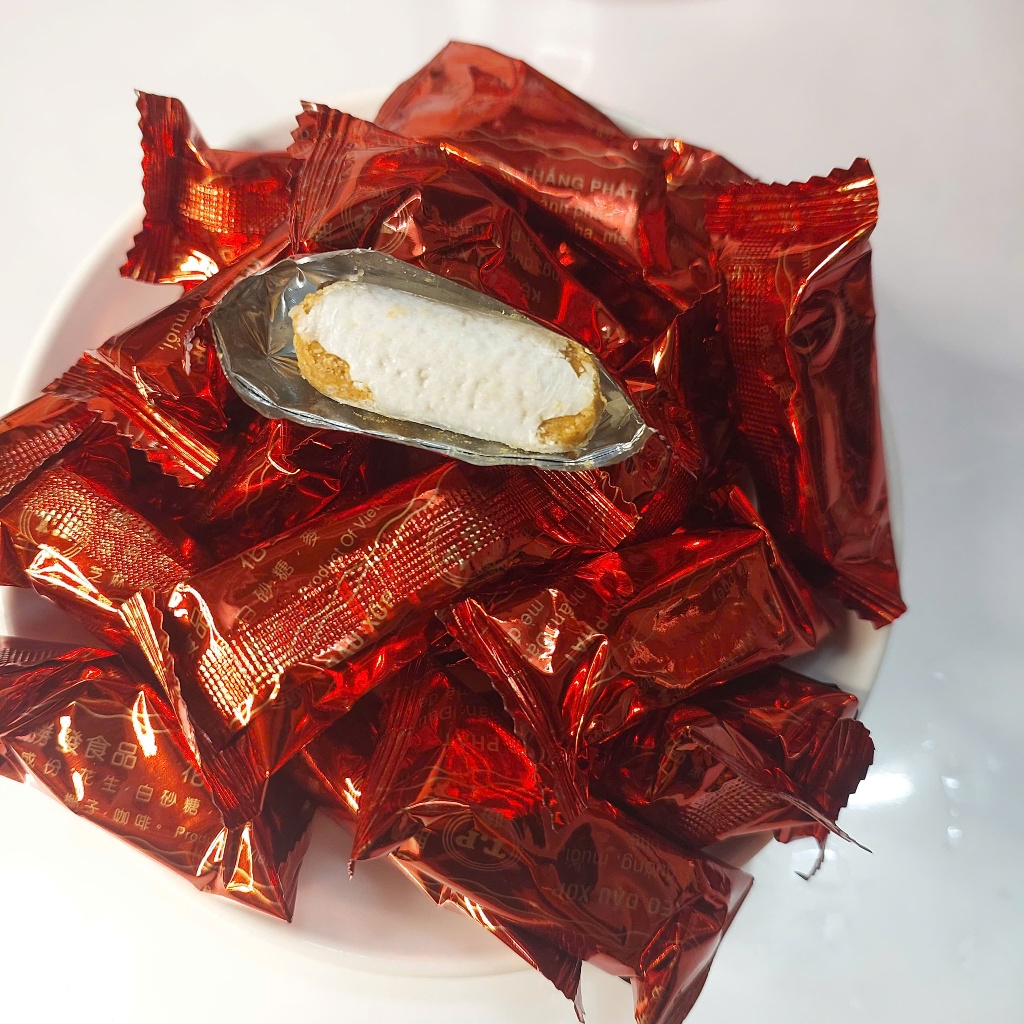 200g/ 500g/ 1Kg - Kẹo Đậu Phộng Bơ, Gói đỏ  - Nhiều Đậu, Mè_ăn vặt, food, ngon