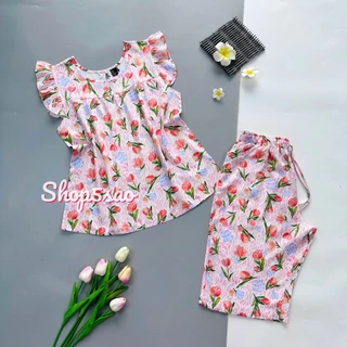 Đồ bộ tole trung niên, bộ lanh mặc nhà quần lửng tole 2 da cao cấp SHOP5SAO (53-75kg)