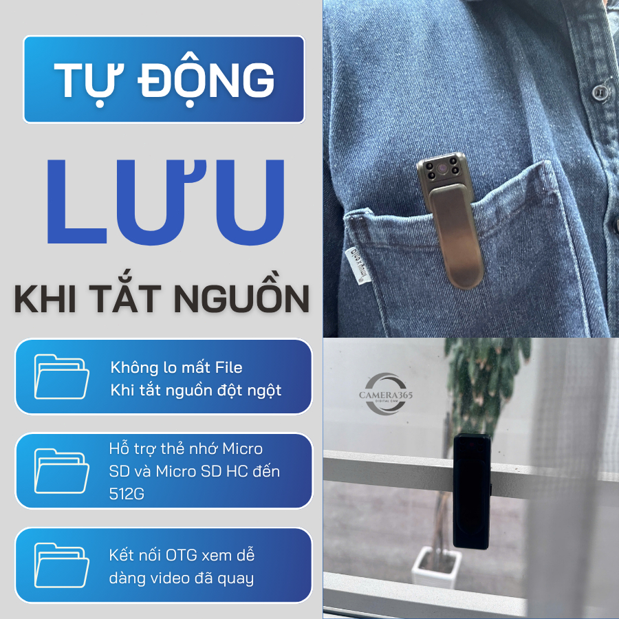 Camera 1080 Full HD Sắc Nét Máy Quay Mini Nhỏ Gọn Cầm Tay Máy Quay Phim Góc Rộng Camera Nhỏ Bỏ túi
