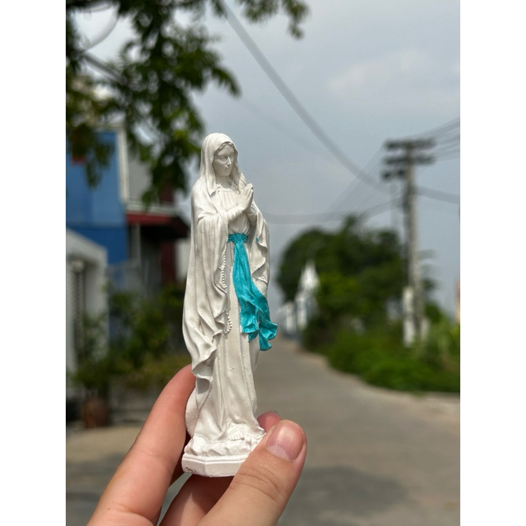 Đức Mẹ Núi Cúi Mini 12cm | Tượng Công Giáo Vẽ Tay Cao Cấp.