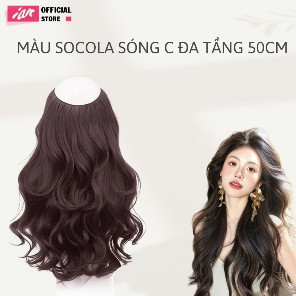 TÓC GIẢ KẸP SÓNG LƠI ĐA TẦNG – DÀI 50 và 60CM
