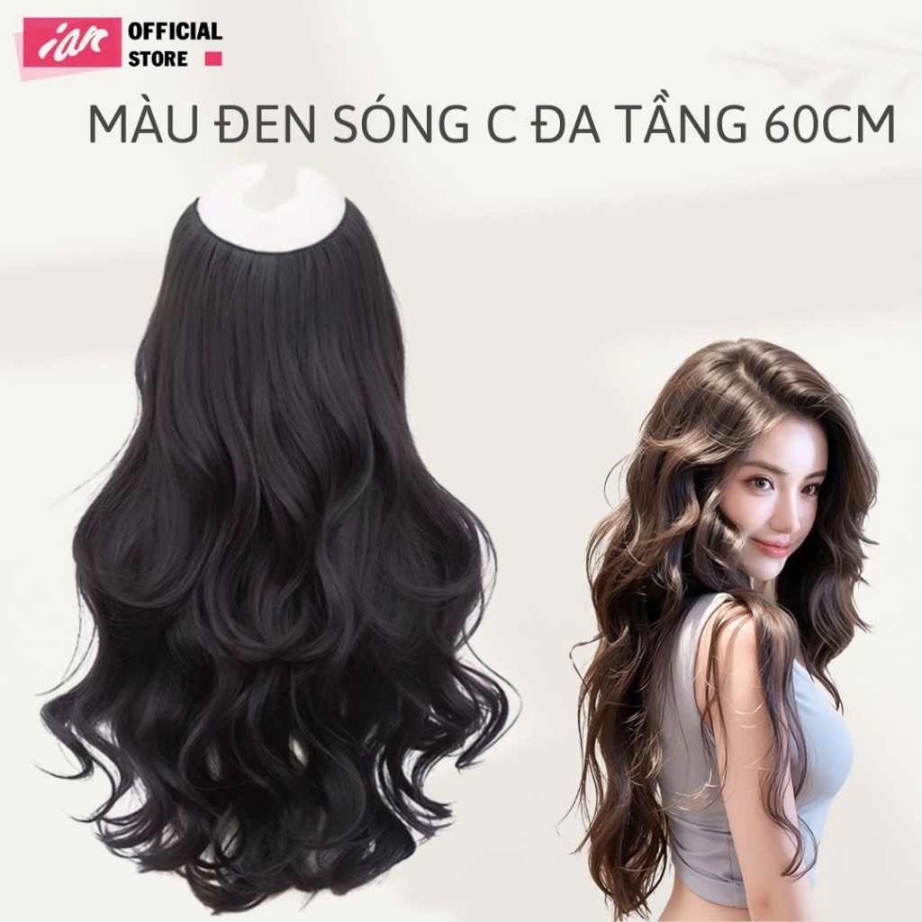 TÓC GIẢ KẸP SÓNG LƠI ĐA TẦNG – DÀI 50 và 60CM