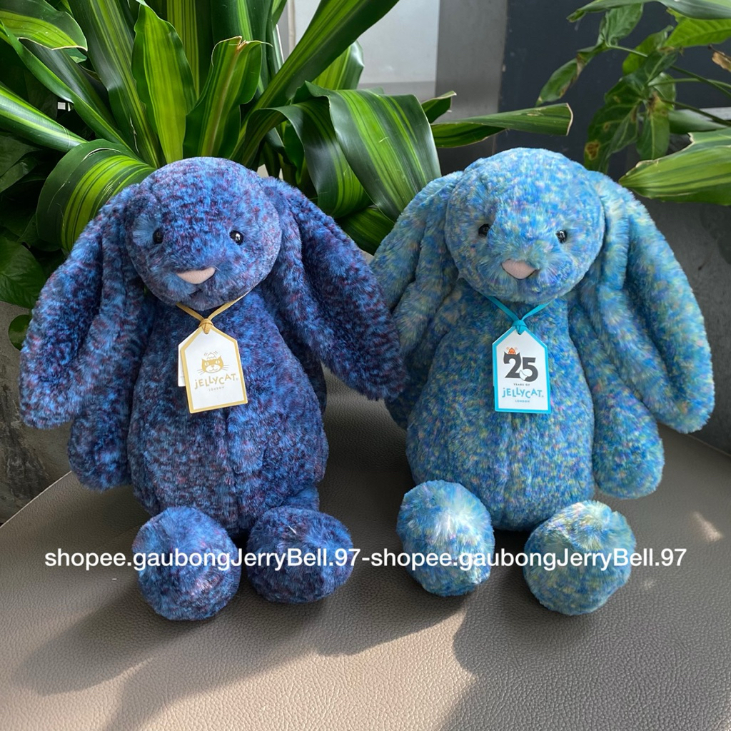 100% Authentic) Thỏ bông Jellycat Luxe Azure & Luxe Hopscone Bunny