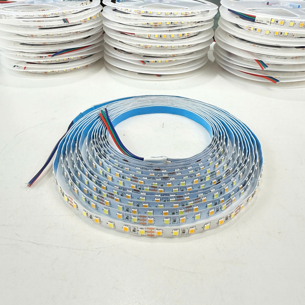 (LED DÁN 3 MÀU) 120 Led/mét Đèn LED dây 2835 - 12V cuộn 5m - có keo 2 mặt, ánh sáng đổi 3 màu Trắng - Vàng - Trung tính