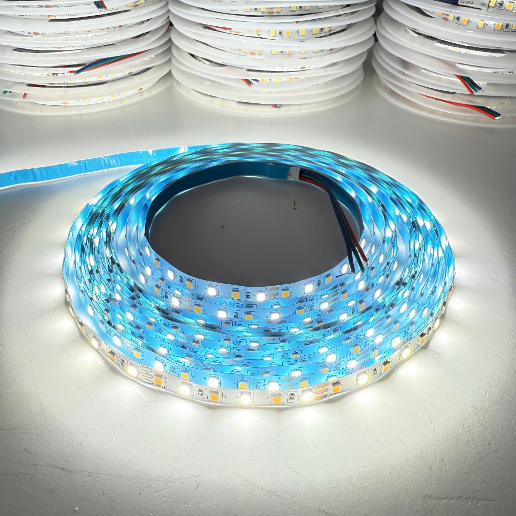(LED DÁN 3 MÀU) 120 Led/mét Đèn LED dây 2835 - 12V cuộn 5m - có keo 2 mặt, ánh sáng đổi 3 màu Trắng - Vàng - Trung tính