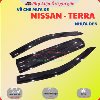 Vè che mưa xe Nissan Terra 2018 -> 2023 chất liệu Nhựa Đen/CHỉ INOX cao cấp, dày dặn, sáng bóng