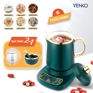 Cốc chưng yến, cốc hầm đa năng mini, nồi nấu cháo, hầm, hâm nóng, pha trà 500ml 600ml 800ml - CHÍNH HÃNG