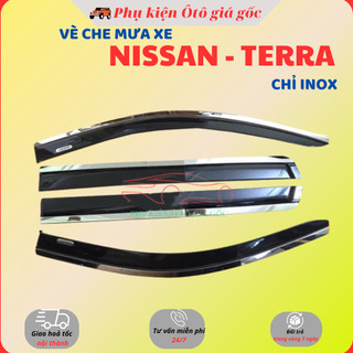 Vè che mưa xe Nissan Terra 2018 -> 2023 chất liệu Nhựa Đen/CHỉ INOX cao cấp, dày dặn, sáng bóng
