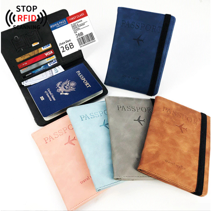 Bao đựng hộ chiếu da PU sang trọng ví đựng passport, giấy tờ, thẻ ngân hàng đi du lịch BHC001