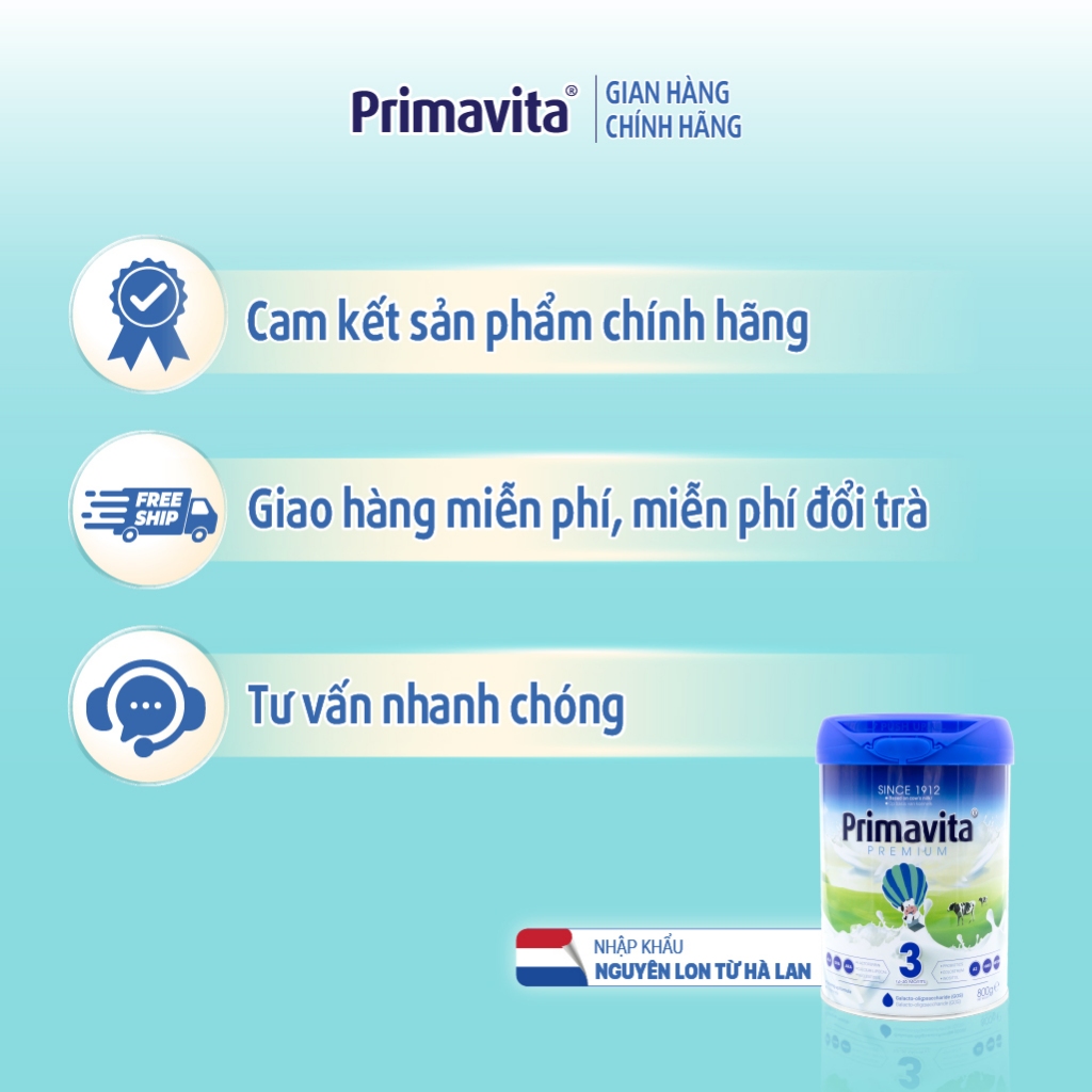 Primavita Premium Số 3 dành cho bé từ 2 tuổi đổ lên