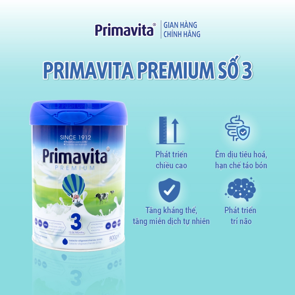 Primavita Premium Số 3 dành cho bé từ 2 tuổi đổ lên