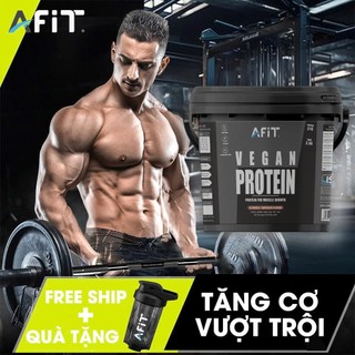 Combo 2 hộp bột đạm thực vật Afit Vegan Protein - Bổ sung protein thuần chay 2kg + quà