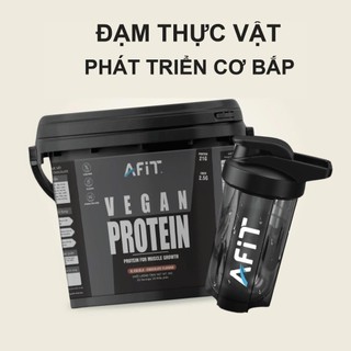 Combo 2 hộp bột đạm thực vật Afit Vegan Protein - Bổ sung protein thuần chay 2kg + quà