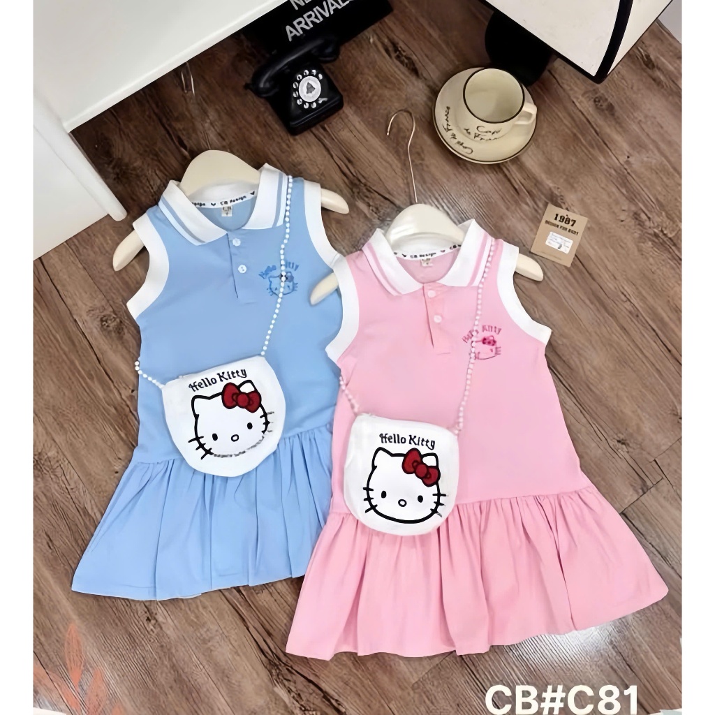 SET Váy sát nách HELLO KITTY cho bé gái size 9-35kg