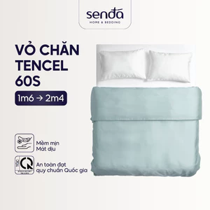 Vỏ chăn Lụa Tencel lồng được ruột 2mx2m2 1m8x2m 1m6x2m 2m4x2m2 cao cấp, mền lẻ Tencel 60s trơn màu - Sen Đá Home Bedding