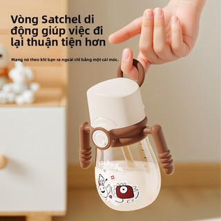 Youkebei Cốc nước trẻ em, cốc tập uống, ống hút gia dụng, cốc tập uống, bình sữa nắp gập du lịch tiện lợi