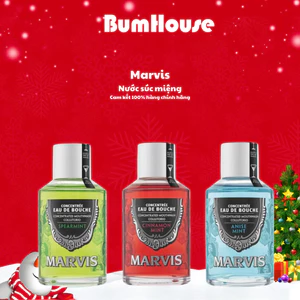 Nước Súc Miệng Marvis Concentrated Mouthwash 120ml/400ml - Làm Sạch Mảng Bám, Sạch răng, 3 Loại Hương Vị