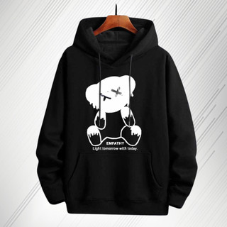 Áo hoodie tay dài dáng rộng in Gấu Empathy phong cách hiphop đường phố mùa đông Hàn Quốc cho nam K1