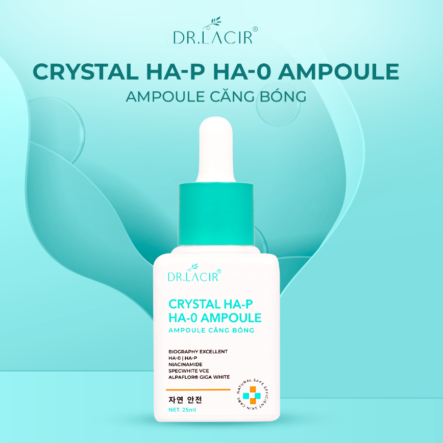 Tinh Chất Ngậm Nước Crystal HA-P Dr.LACIR - Da Căng Bóng Mượt Mà, Giữ Ẩm Lâu Dài