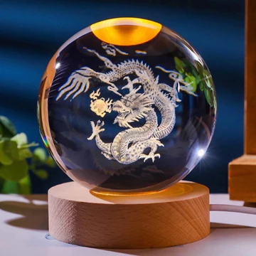 3D Glowing Crystal Ball