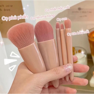 Set cọ trang điểm 5 cây kèm gương đầy đủ các chức năng hàng nội địa