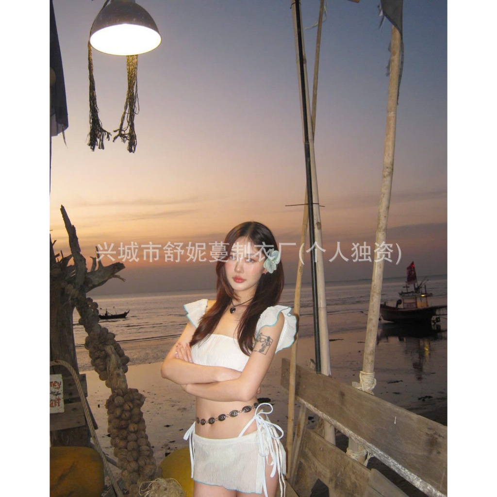 (B2507-LiLyBikini) SET BIKINI 3 MẢNH XUYẾN THẤU DÂY RÚT CÁ TÍNH