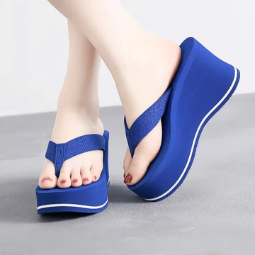 Dép kẹp đế xuồng lượn sóng quai dù 5f,7f,9f,dép nữ sang chảnh,dép nữ trung niên,dép tông đế cao nữ, dép xịn SUN