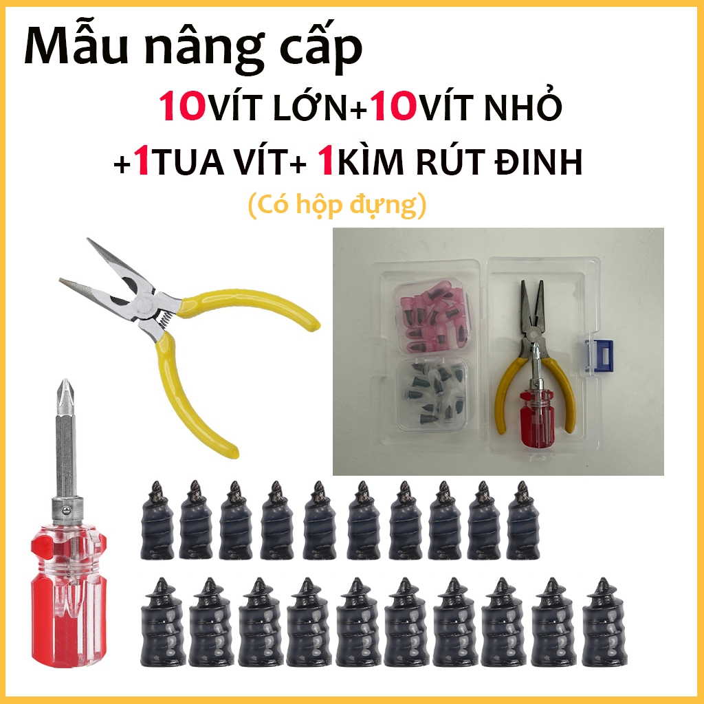 Vít sửa lốp khẩn cấp, không cần tháo lốp, sửa chữa nhanh chóng, có thể sử dụng cho xe hơi / xe máy lốp chân không
