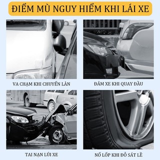 Cặp gương cầu lồi ô tô hít chân không cao cấp - Tăng tầm nhìn, chống điểm mù khi lái oto xe hơi