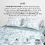Bộ chăn ga gối 4 món Lụa Tencel Cotton Sen Đá Home Bedding cao cấp họa tiết, Set chăn chần bông 1m6 1m8