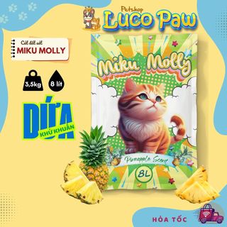 Cát Vệ Sinh [ 8L ] MIKU MOLLY cho MèO. cát đất sét __