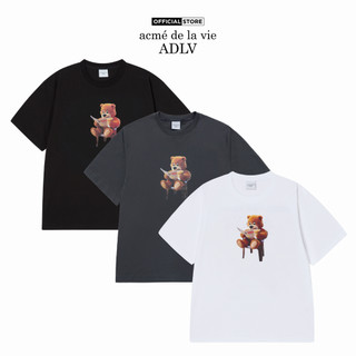 Áo Thun ADLV Ac Bear X Café Đọc Báo Vietnam Exclusive dáng Oversized màu đen/trắng/than chì - Hàng chính hãng