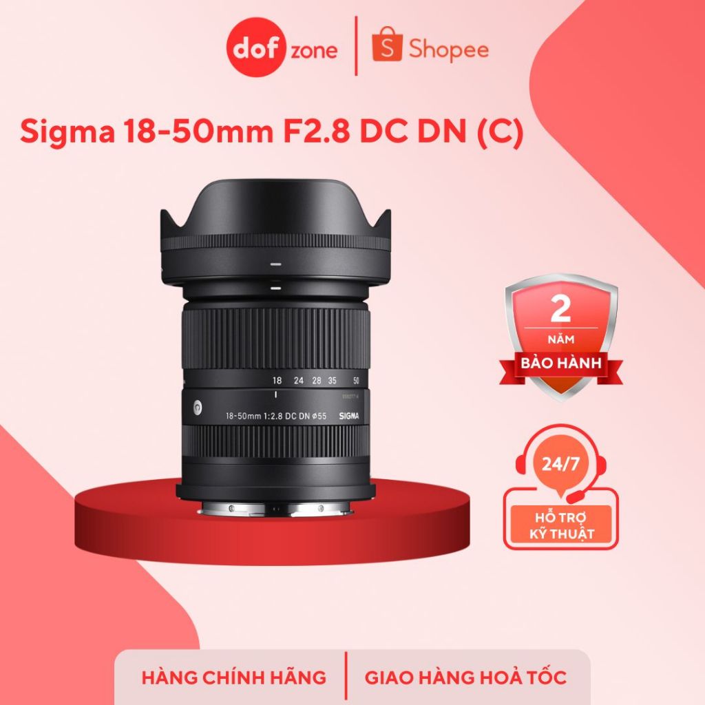 Ống kính Sigma 18-50mm F2.8 DC DN (C) Hàng chính hãng - BH 24 tháng | BigBuy360 - bigbuy360.vn