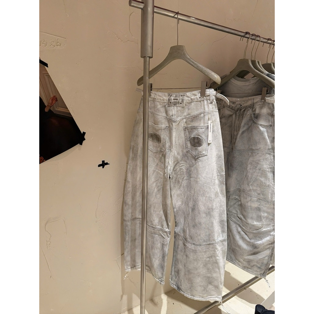 Quần jeans Badblood suông thụng loang bẩn